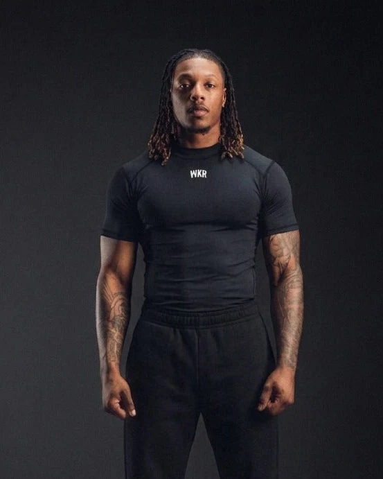 Black/White WKRFLEX Compression Tee - Image 2