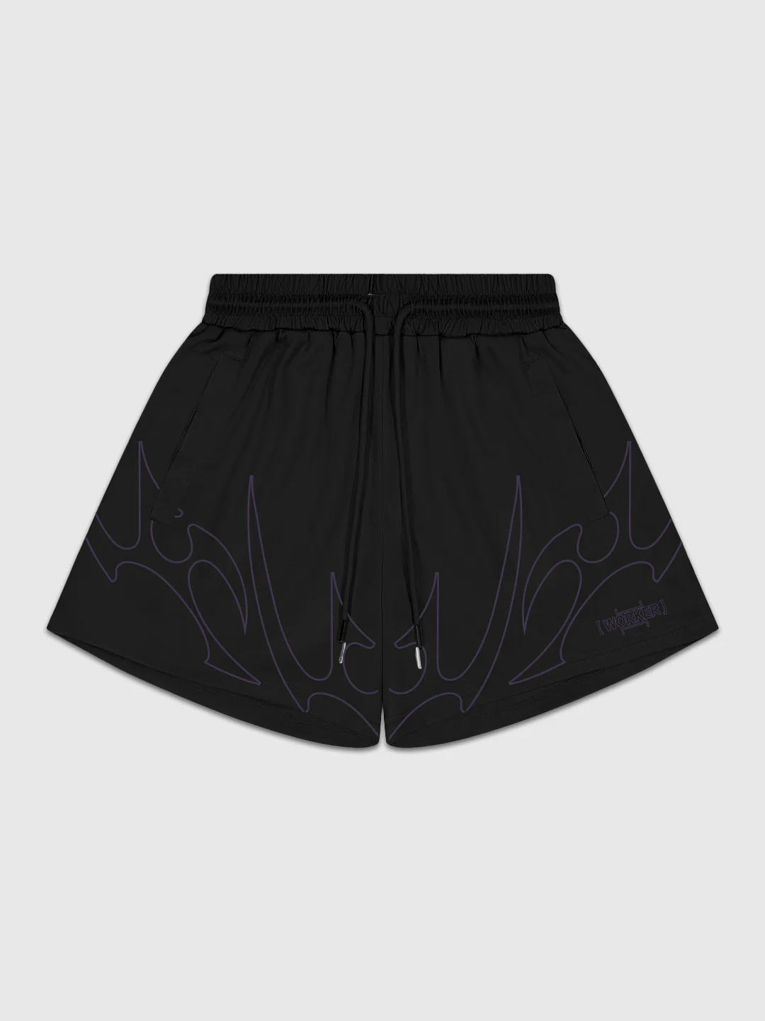 Black/Purple Tribal Flame Premium Performance Short