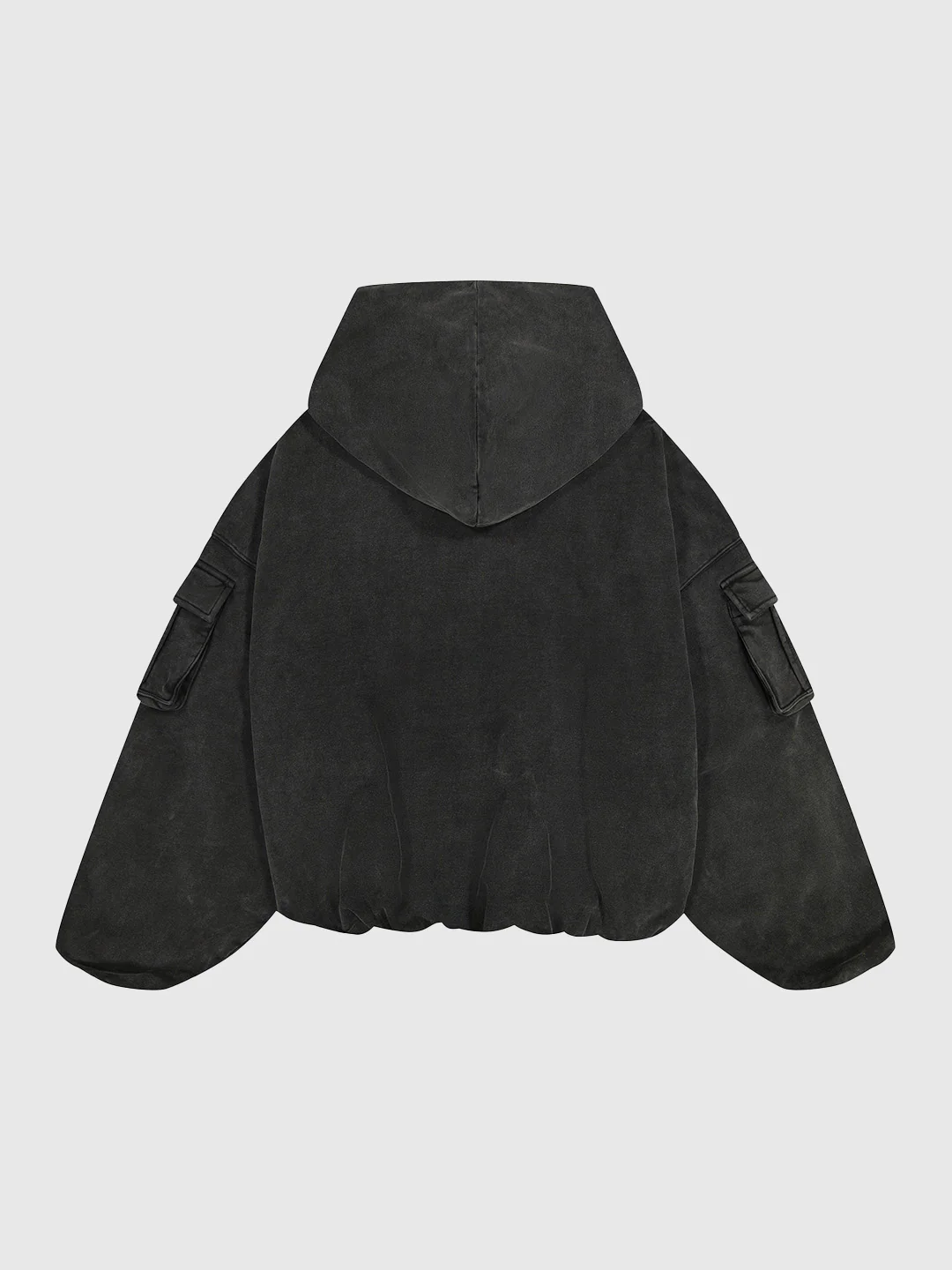Vintage Black WKR Heavyweight Double Layered Utility Hoodie  - SS1 - Image 3