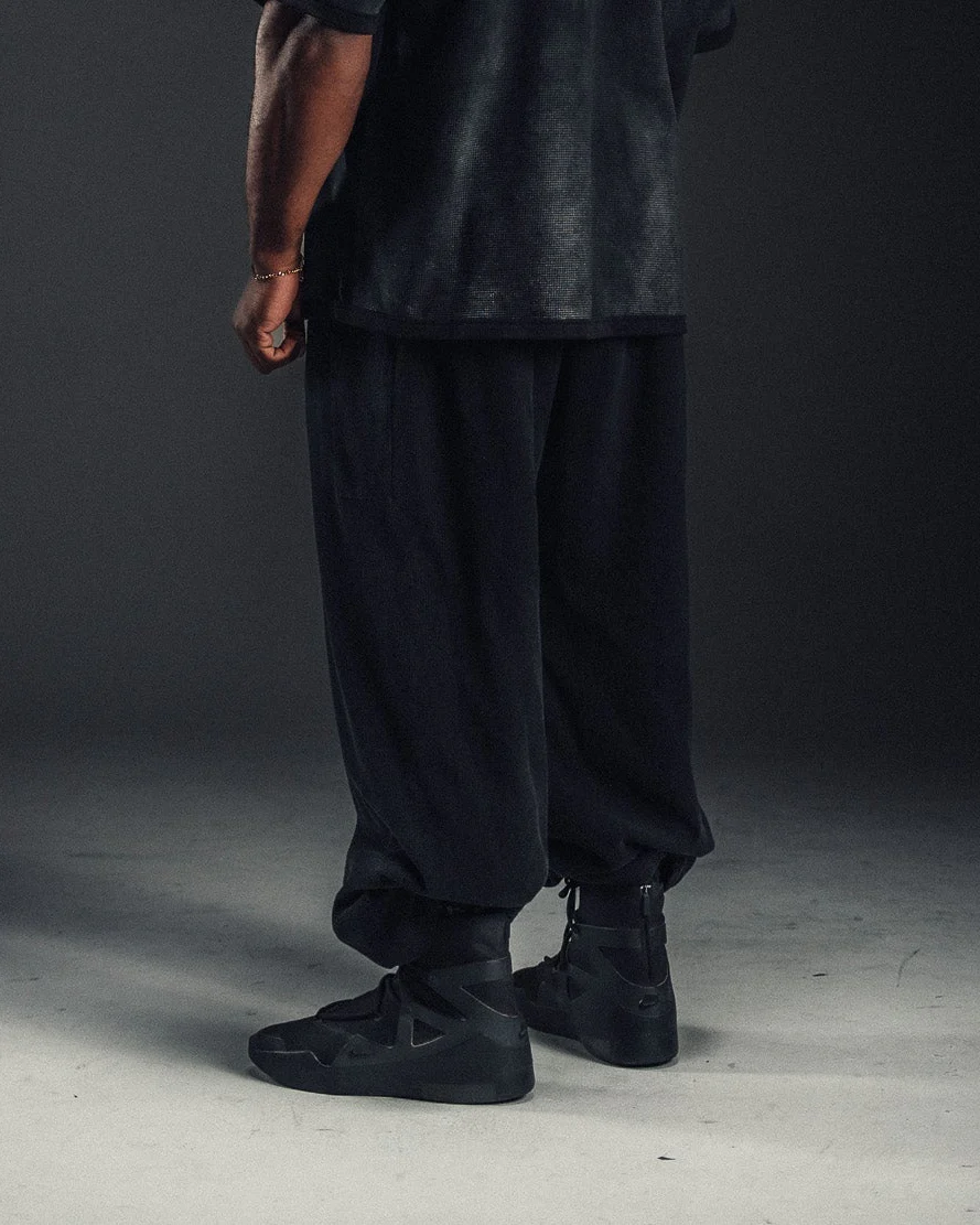 PRE-ORDER: Vintage Black WKR Waffle Knit Pant - Image 4
