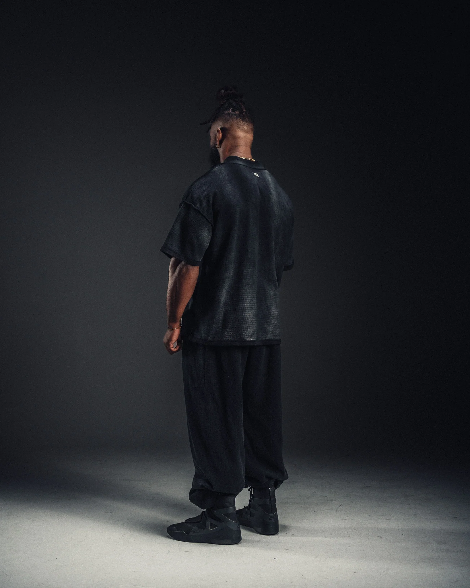 PRE-ORDER: Vintage Black WKR Waffle Knit Shirt - Image 4
