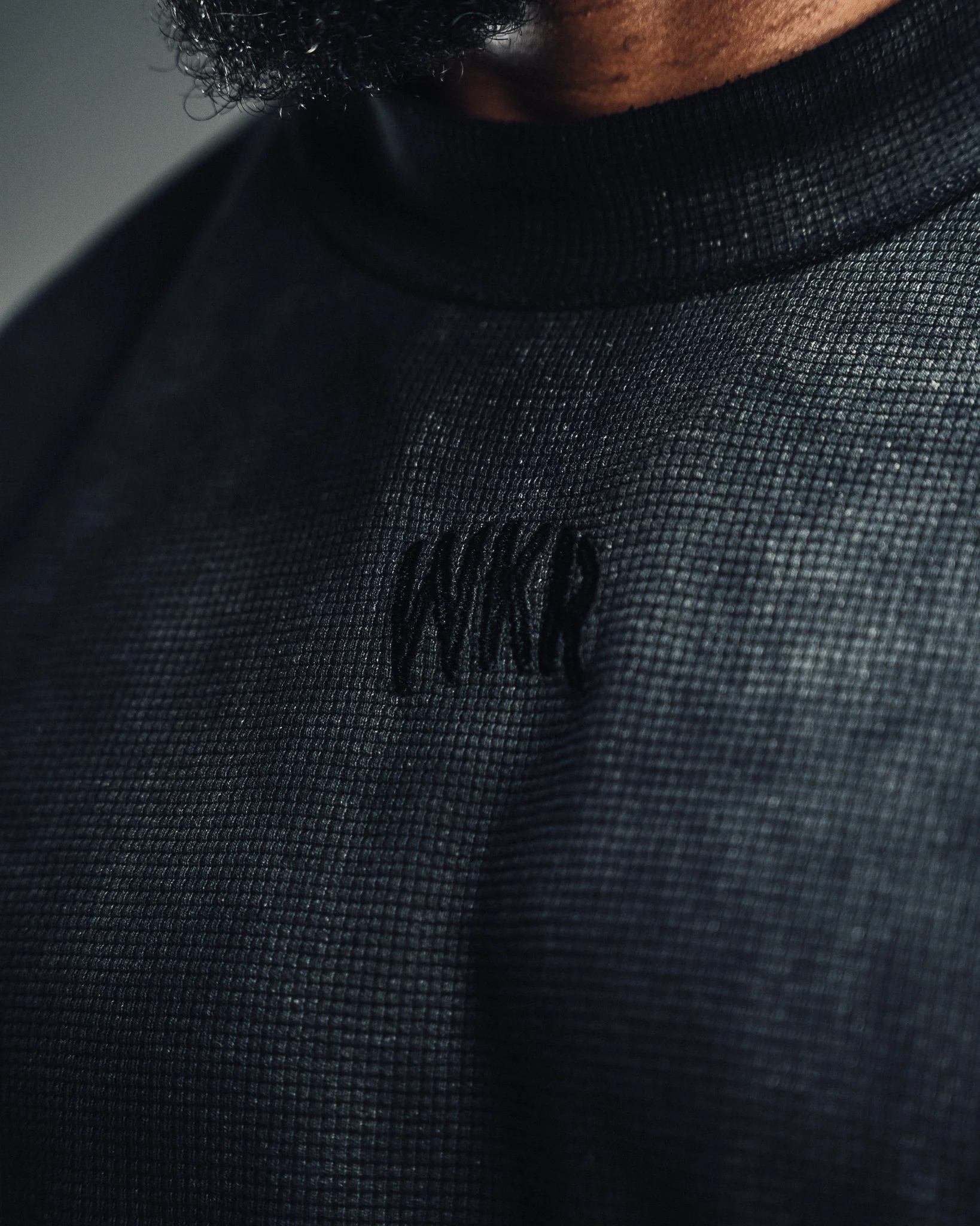 PRE-ORDER: Vintage Black WKR Waffle Knit Shirt - Image 5