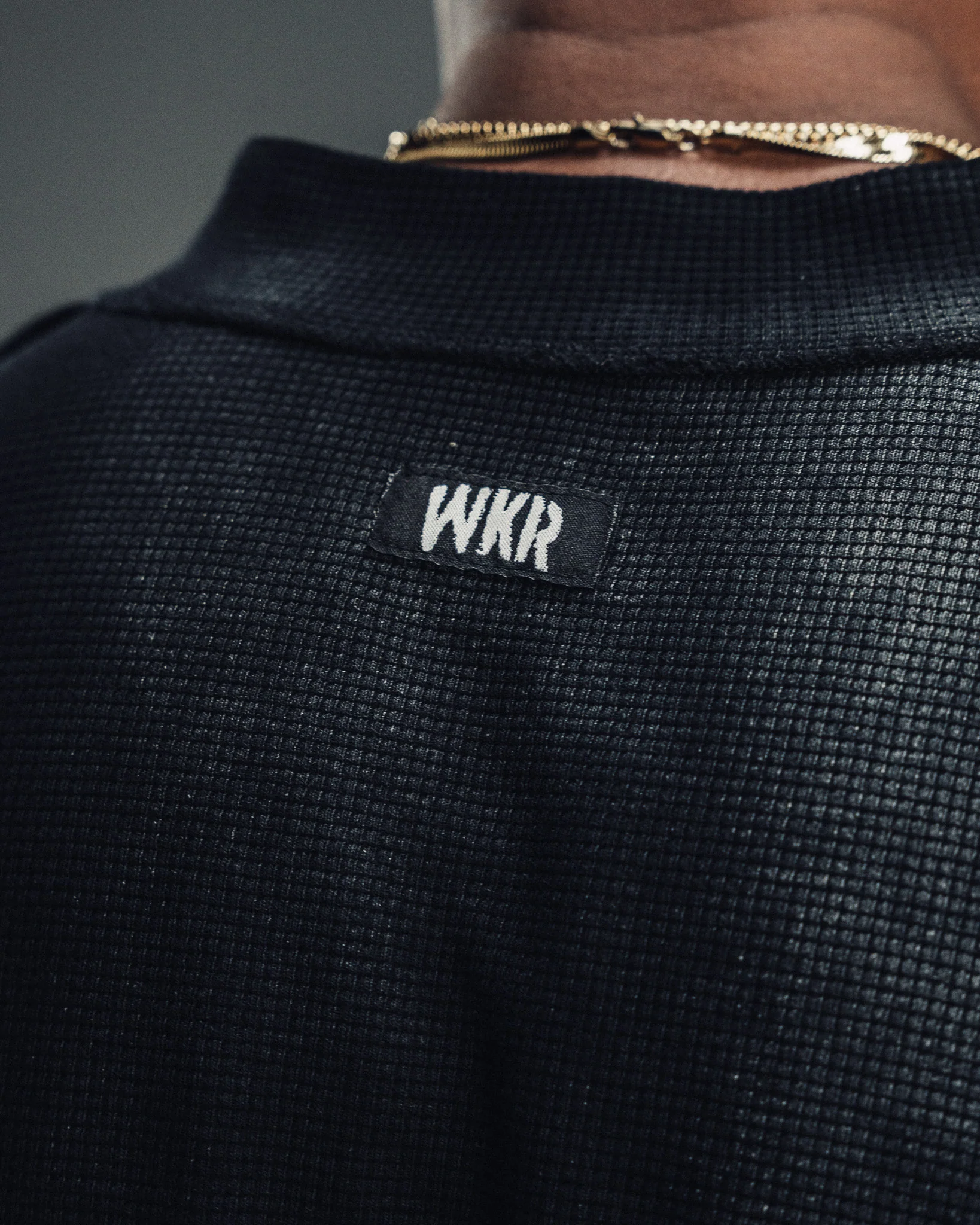 PRE-ORDER: Vintage Black WKR Waffle Knit Shirt - Image 7